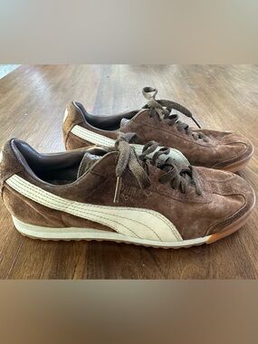 Vintage Puma Women’s Roma Brown Suede Sneakers - RARE FIND